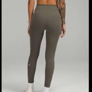 Lululemon wunder train Olive Green High-Waisted Leggings 4